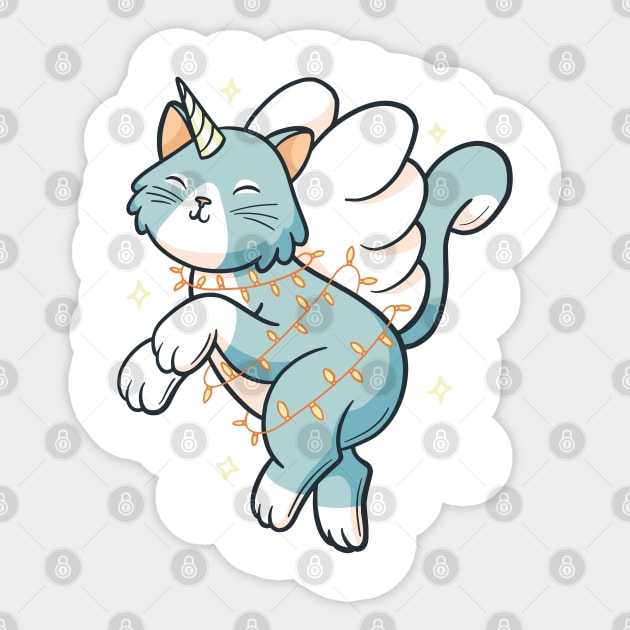 Unicorn Cat Sticker by MajorCompany